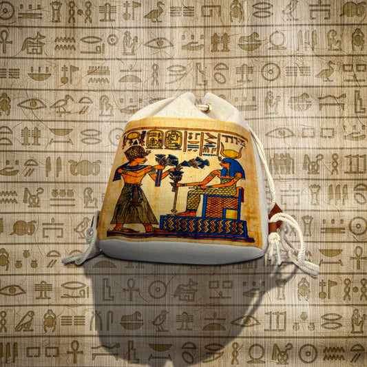 Embroidered Tut Ankhamun and Isis Backpack