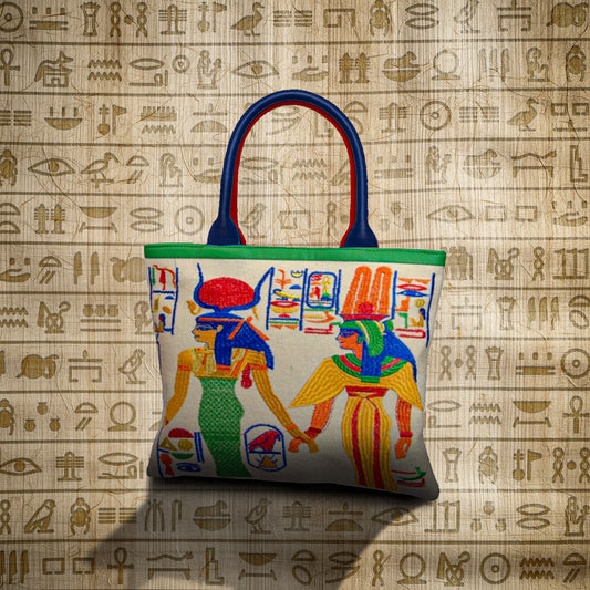 Embroidered Isis and Nephthys Bag
