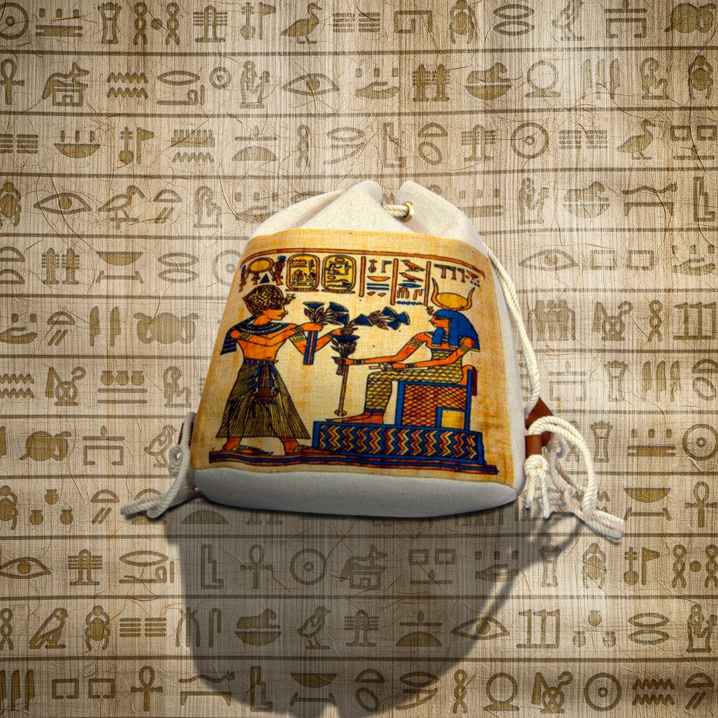 Embroidered Tut Ankhamun and Isis Backpack